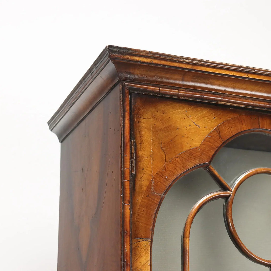 Chippendale Walnut Display Cabinet - Mid 20th Century