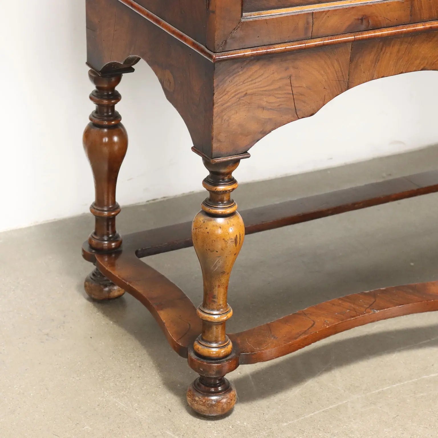 Chippendale Walnut Display Cabinet - Mid 20th Century