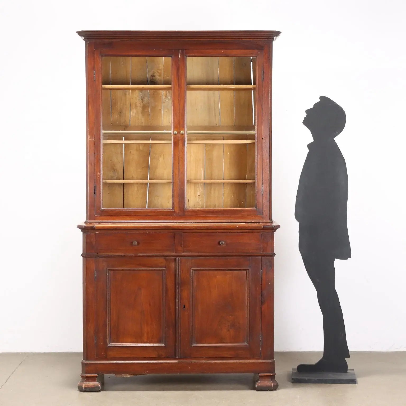 Antique Bookcase Louis Philippe Walnut Italy XIX Century - Bookcase, Mid XIX Century | Antiques | Bookcases & Showcases