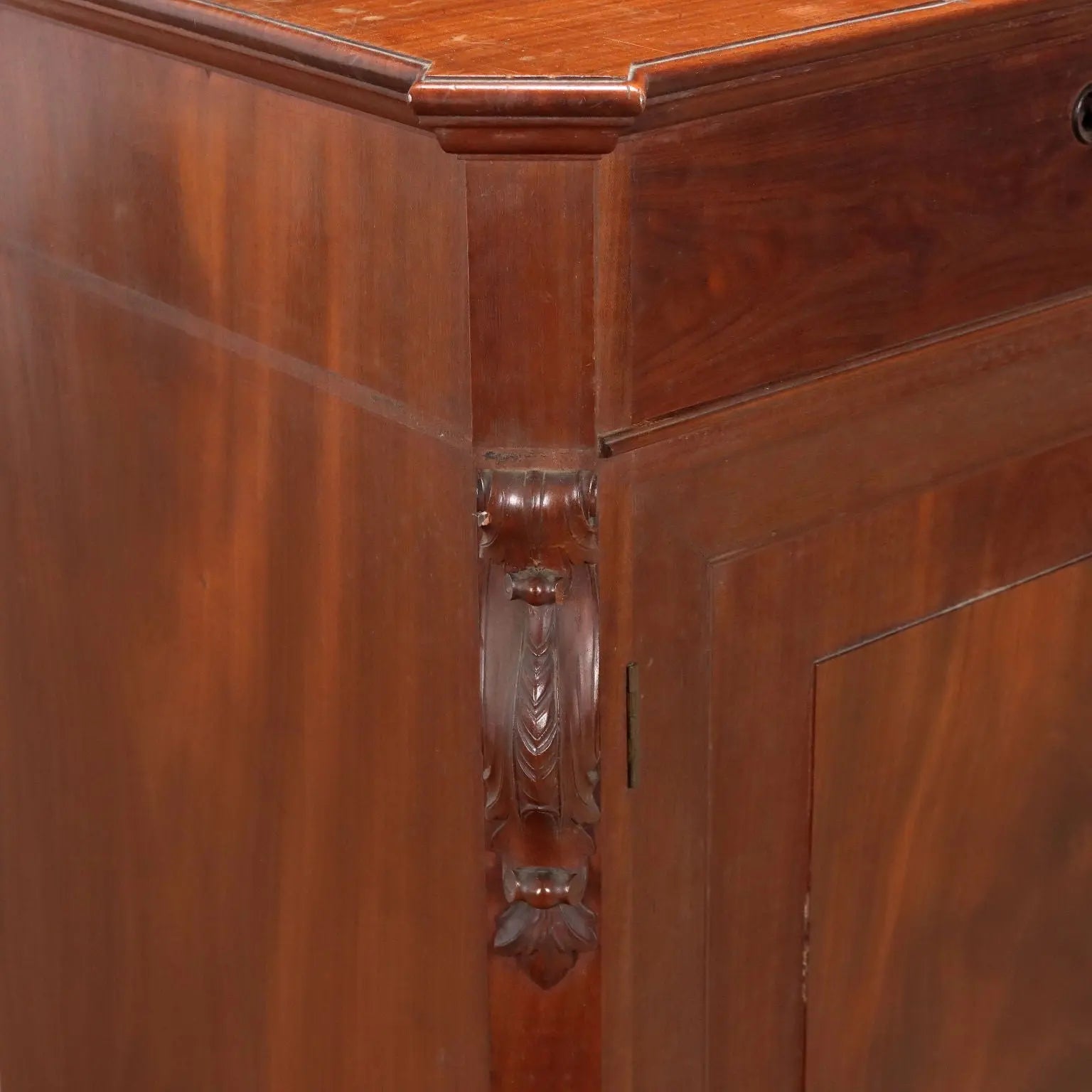 Antique Cupboard Louis Philippe Mahogany Drawers Italy XIX Century - Italy, Mid XIX Century | Antiques | Bookcases & Showcases