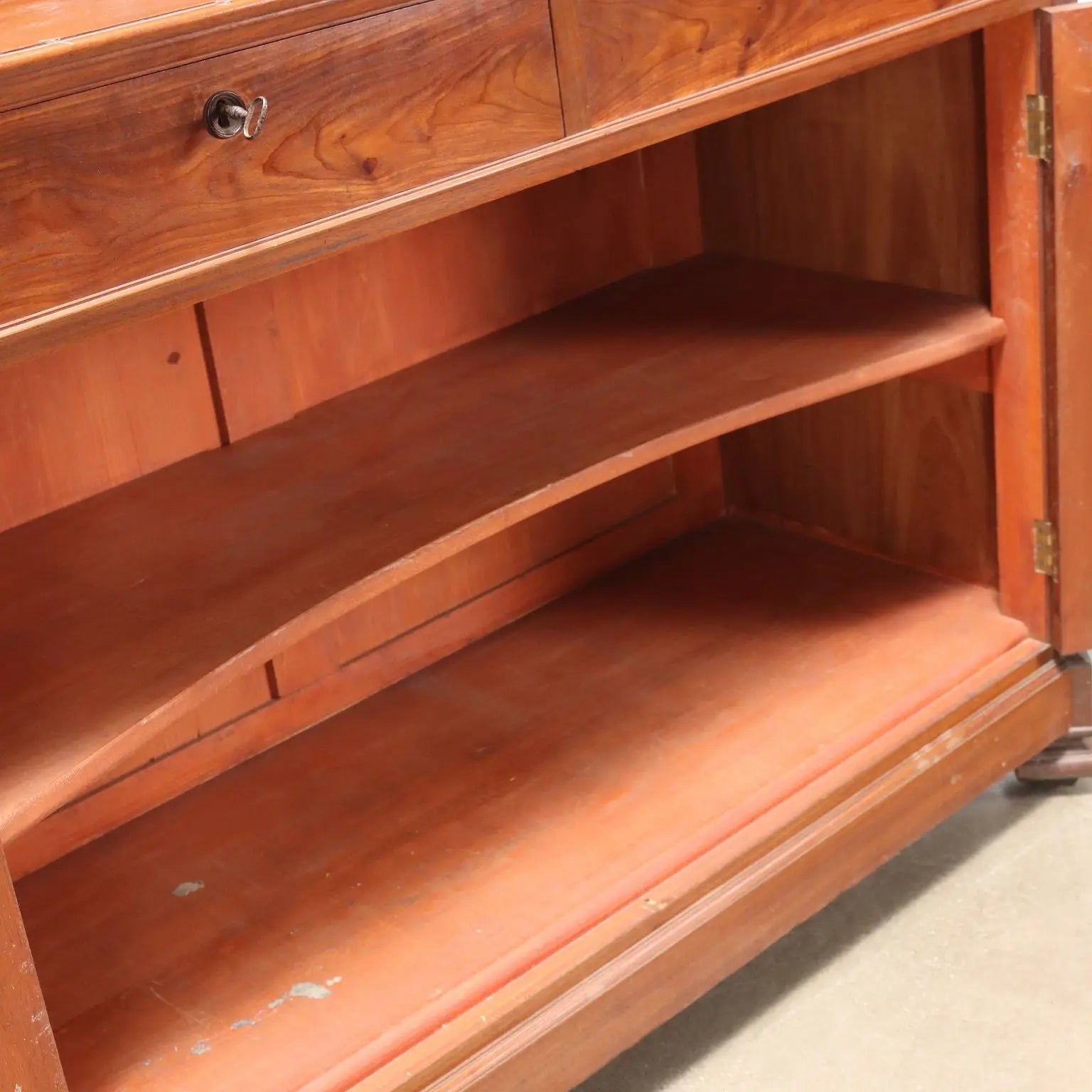 Antique Cupboard Louis Philippe Mahogany Drawers Italy XIX Century - Italy, Mid XIX Century | Antiques | Bookcases & Showcases