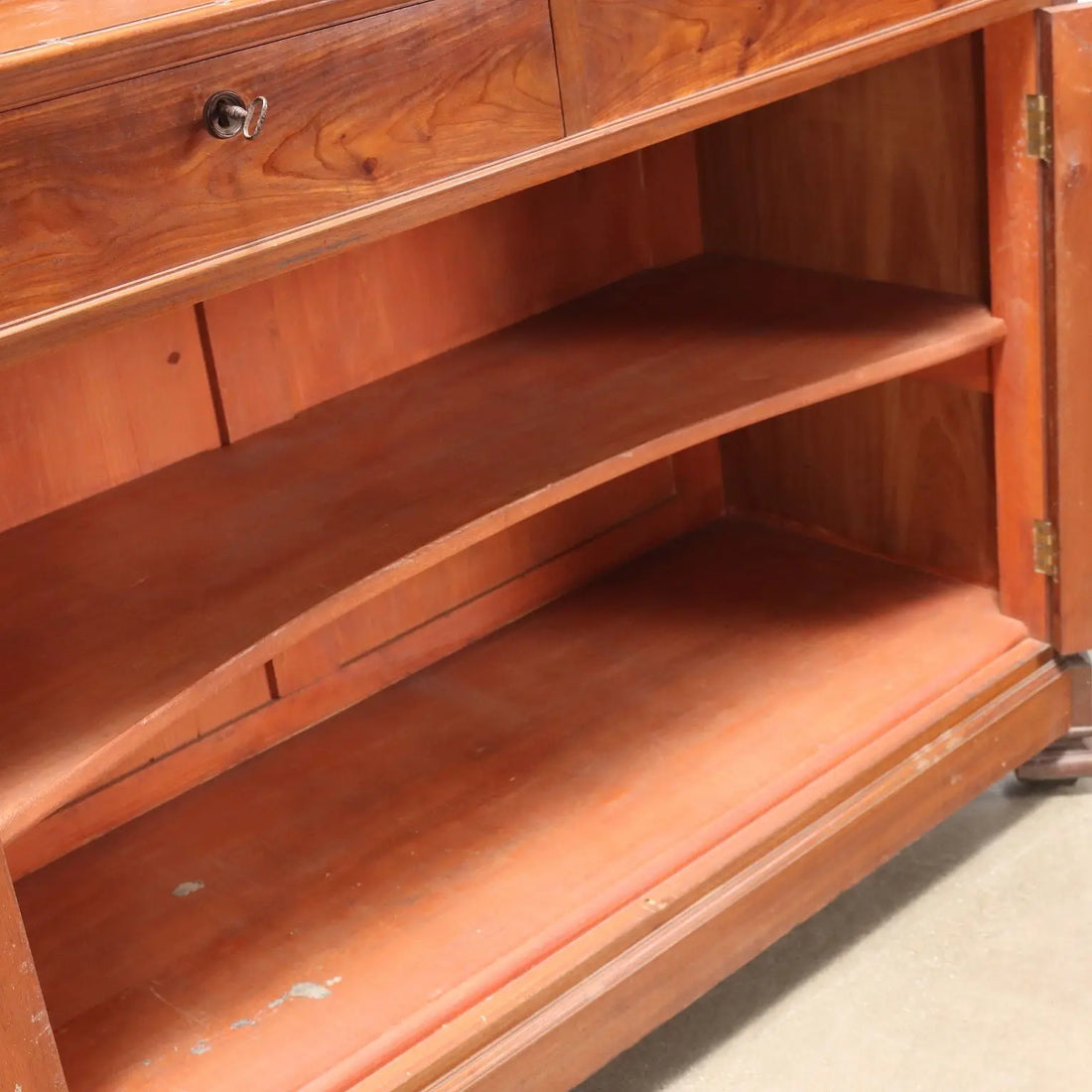 Antique Cupboard Louis Philippe Mahogany Drawers Italy XIX Century - Italy, Mid XIX Century | Antiques | Bookcases & Showcases