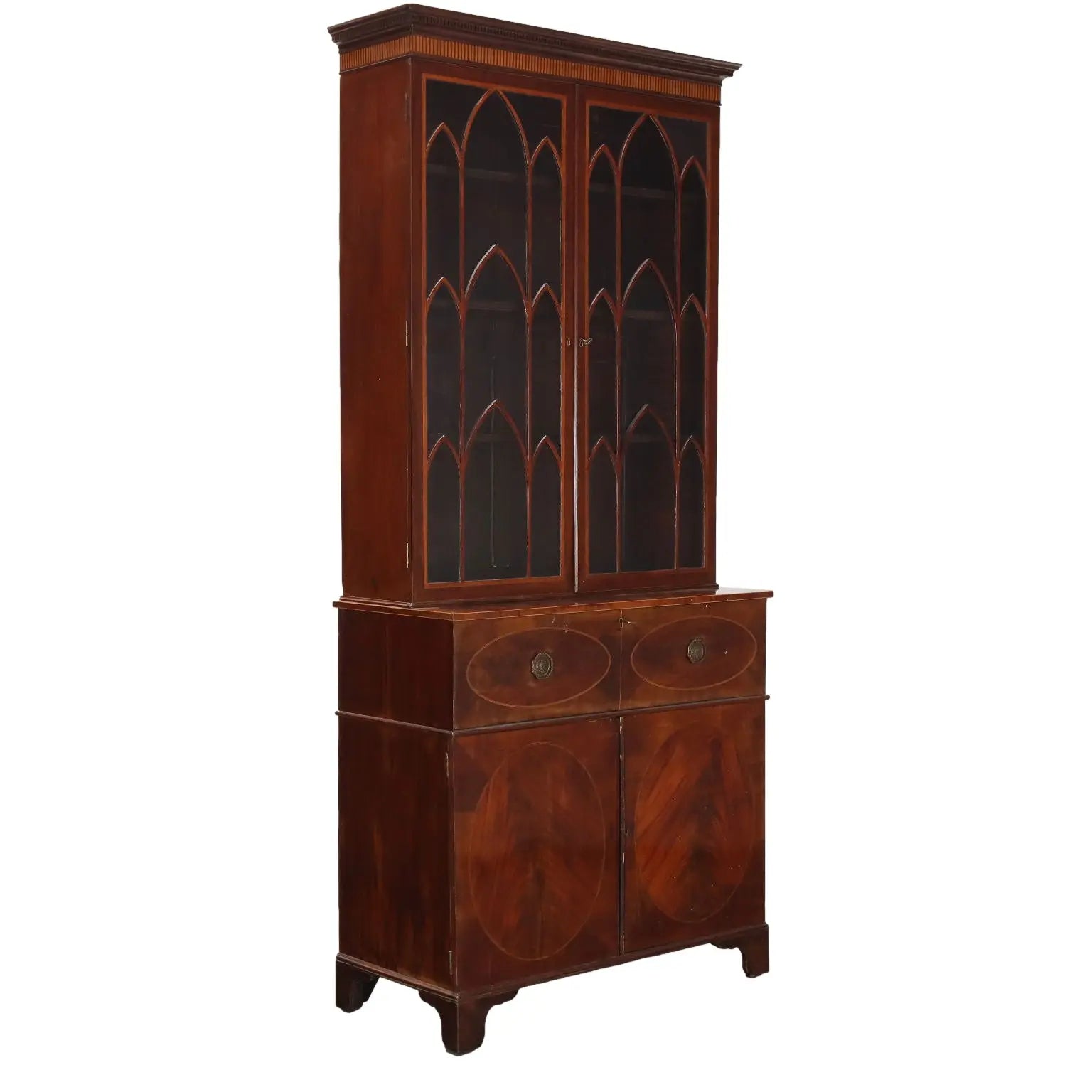 Antique Bookcase Neo-Gothic Style Mahogany XIX Century - England, Early XIX Century | Antiques | Bookcases & Showcases