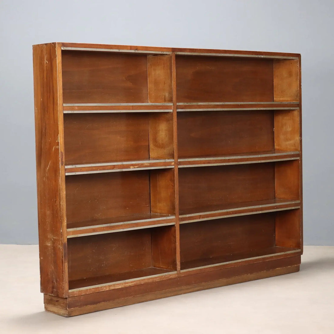 Antique Bookcase Walnut Metal Profiles Italy XX Century - Italy, XX Century | Antiques | Bookcases & Showcases