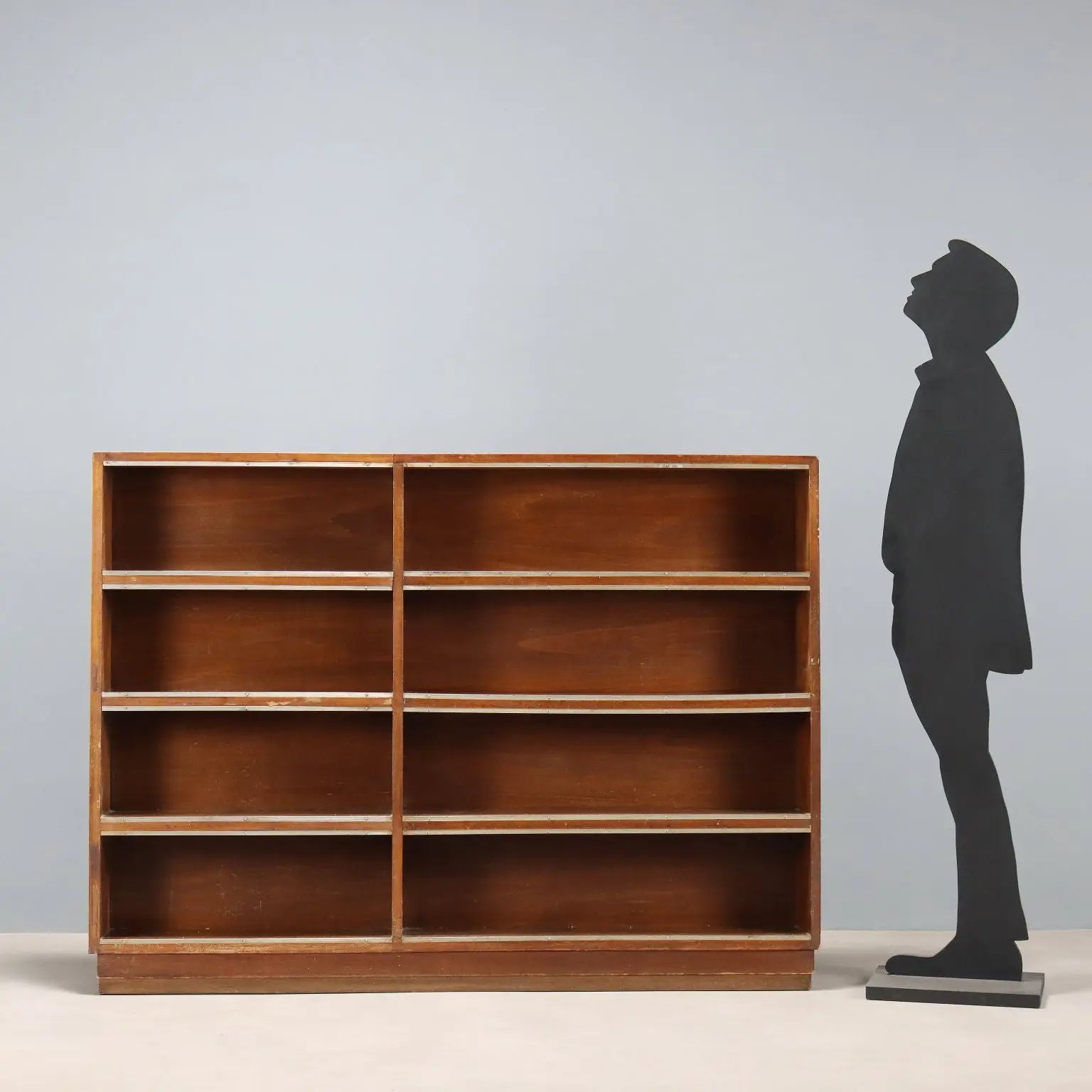 Antique Bookcase Walnut Metal Profiles Italy XX Century - Italy, XX Century | Antiques | Bookcases & Showcases