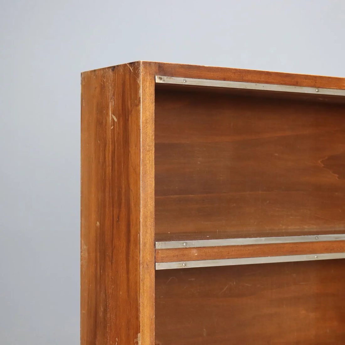 Antique Bookcase Walnut Metal Profiles Italy XX Century - Italy, XX Century | Antiques | Bookcases & Showcases