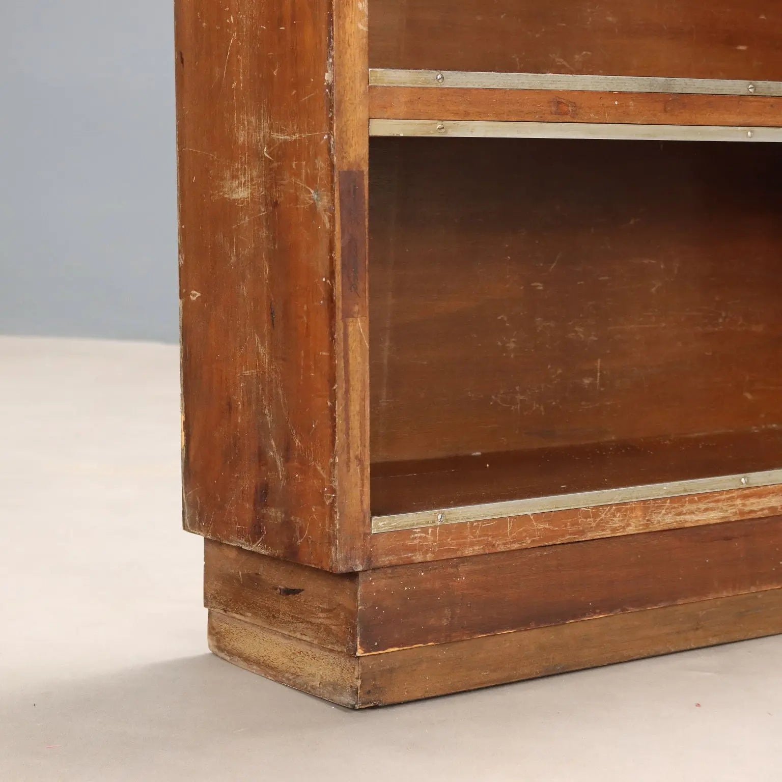 Antique Bookcase Walnut Metal Profiles Italy XX Century - Italy, XX Century | Antiques | Bookcases & Showcases