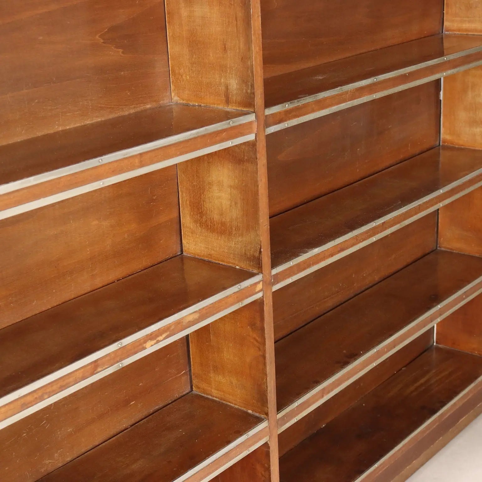 Antique Bookcase Walnut Metal Profiles Italy XX Century - Italy, XX Century | Antiques | Bookcases & Showcases