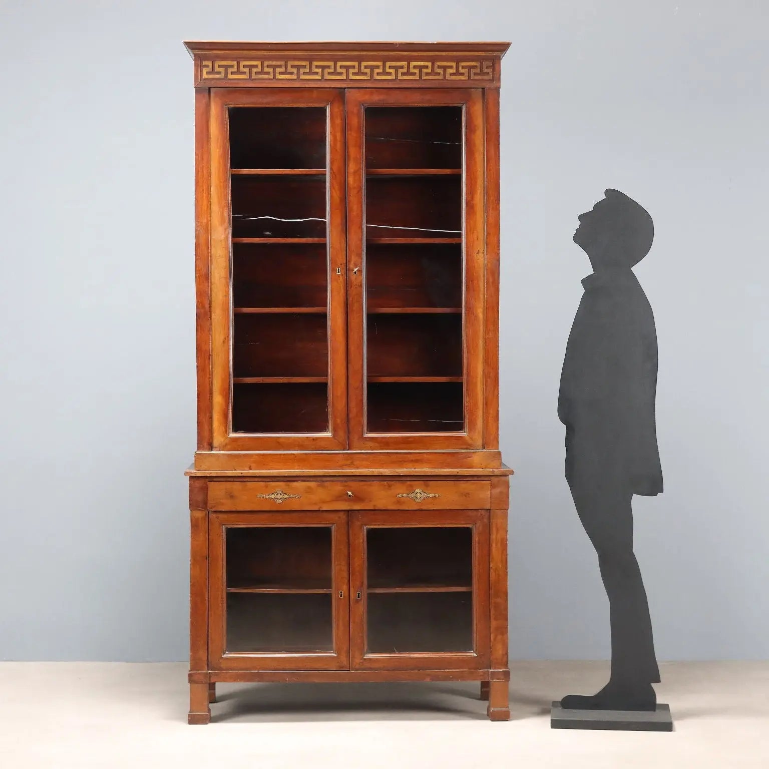 Antique Empire Display Cabinet Walnut Bronze Italy XIX Century - Italy, Early XIX Century | Antiques | Bookcases & Showcases