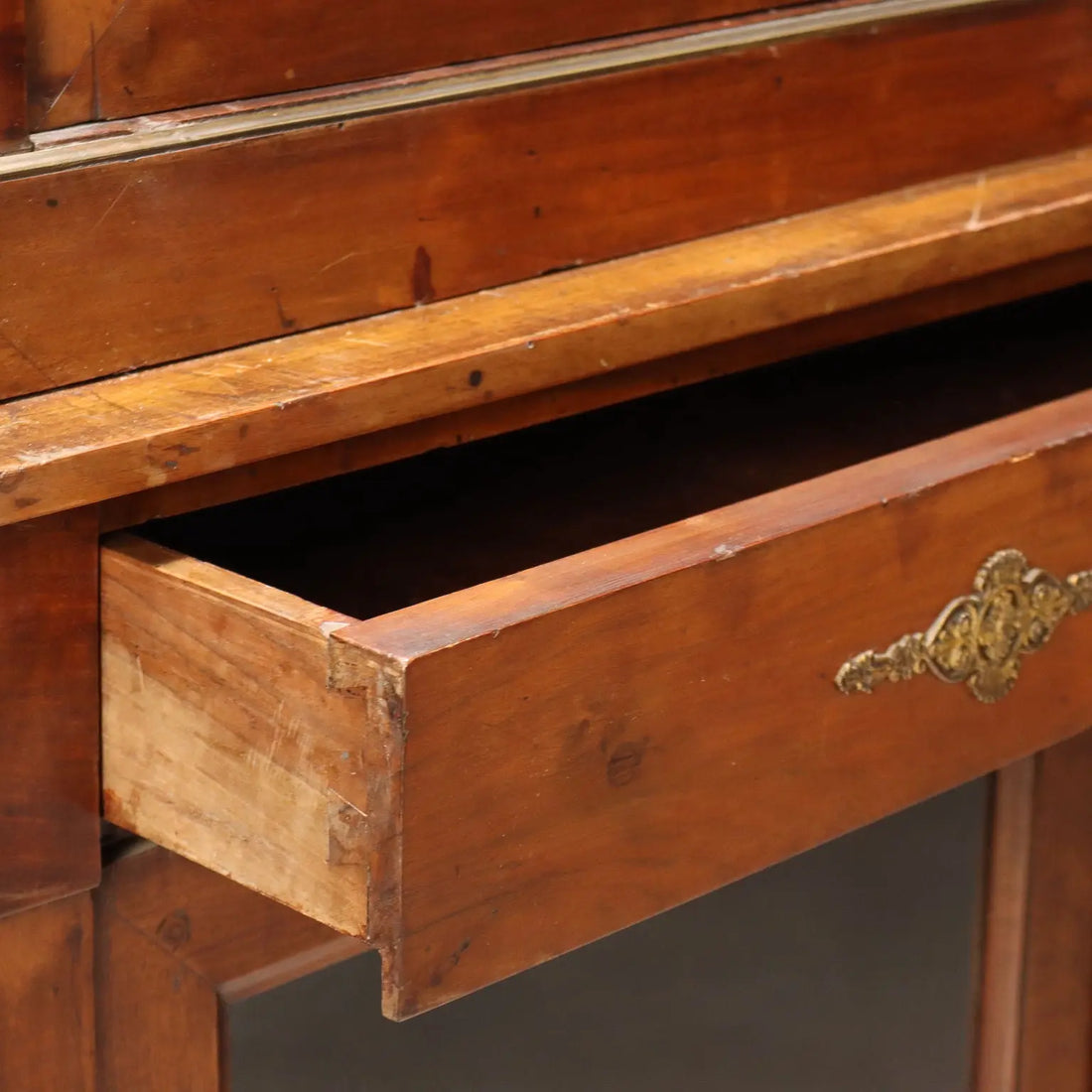 Antique Empire Display Cabinet Walnut Bronze Italy XIX Century - Italy, Early XIX Century | Antiques | Bookcases & Showcases
