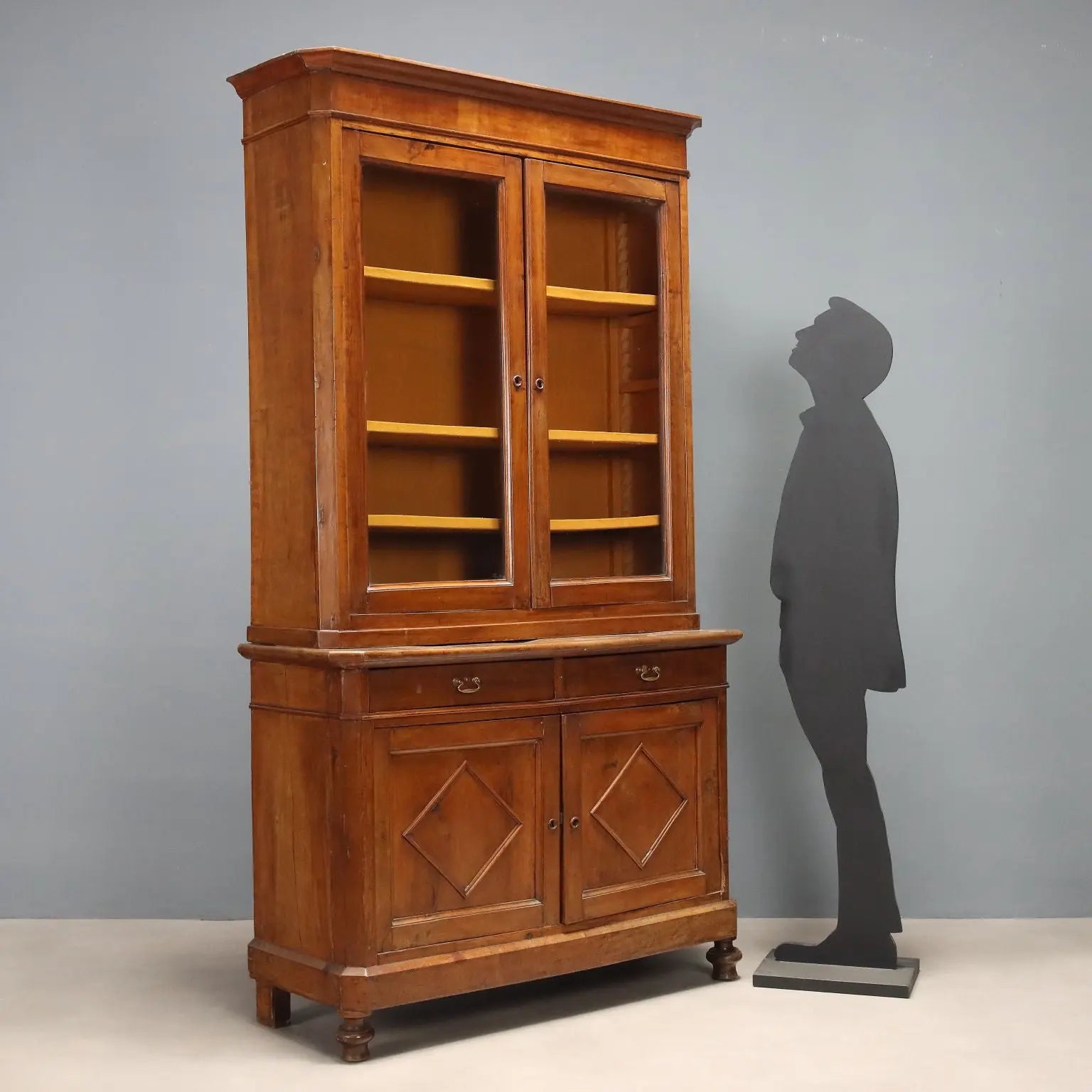 Antique Cupboard Walnut Poplar Drawers Doors Italy XIX Century - Italy, XIX Century | Antiques | Bookcases & Showcases