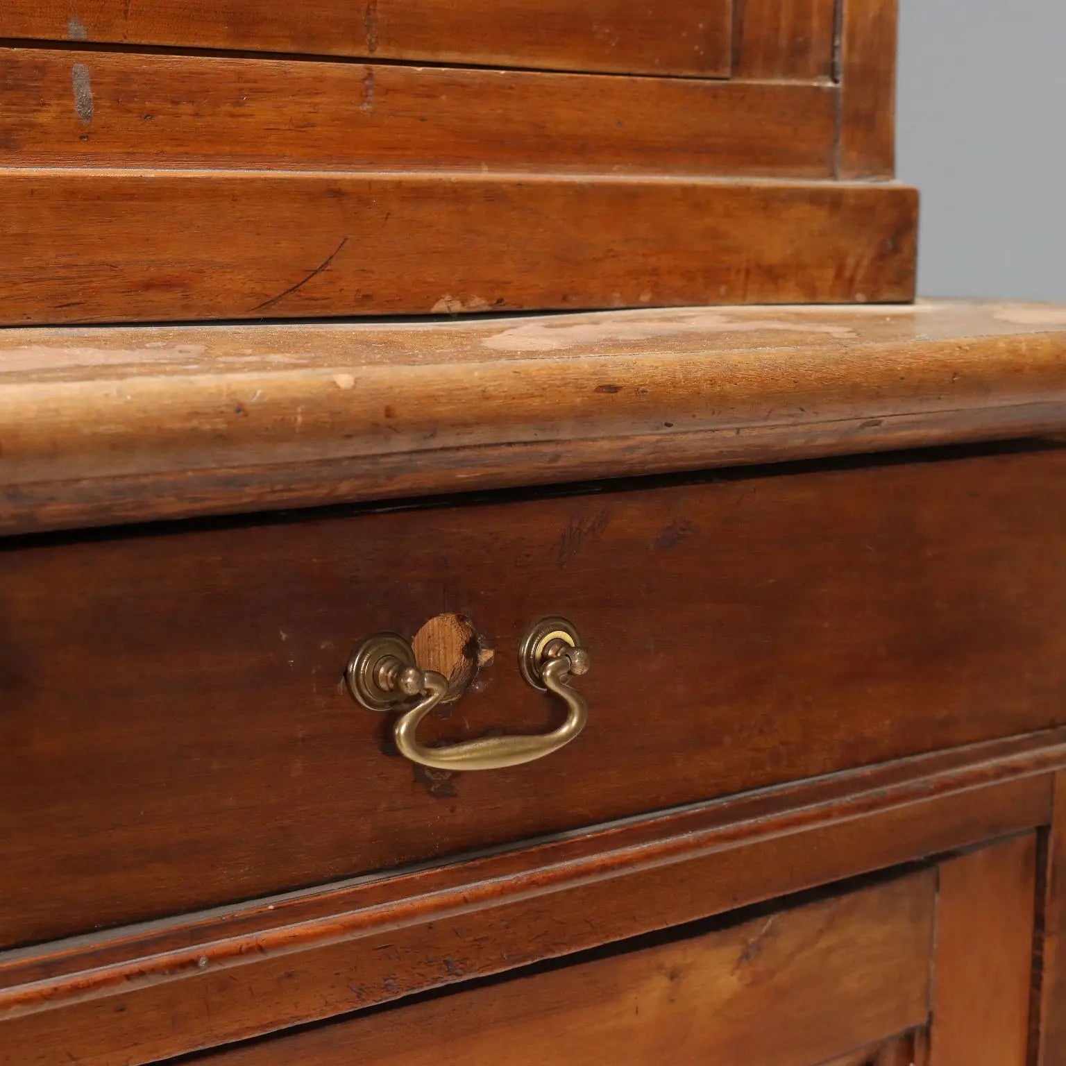 Antique Cupboard Walnut Poplar Drawers Doors Italy XIX Century - Italy, XIX Century | Antiques | Bookcases & Showcases