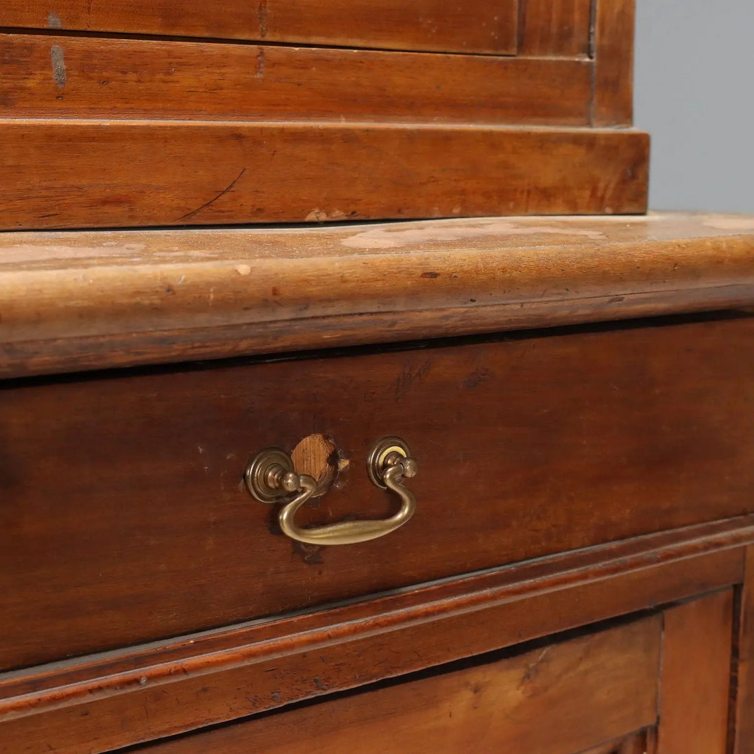 Antique Cupboard Walnut Poplar Drawers Doors Italy XIX Century - Italy, XIX Century | Antiques | Bookcases & Showcases