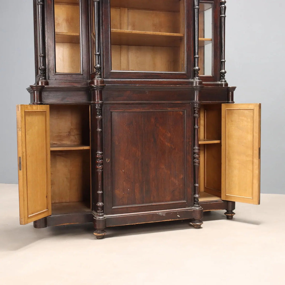 Rosewood and Bois de Rose Bookcase - 19th Century