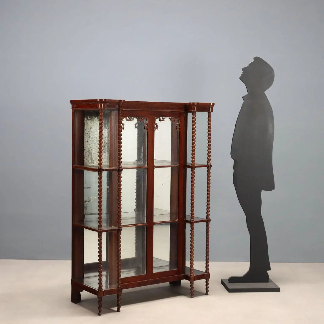 Louis Philippe Mahogany Display Cabinet - Italy 19th Century