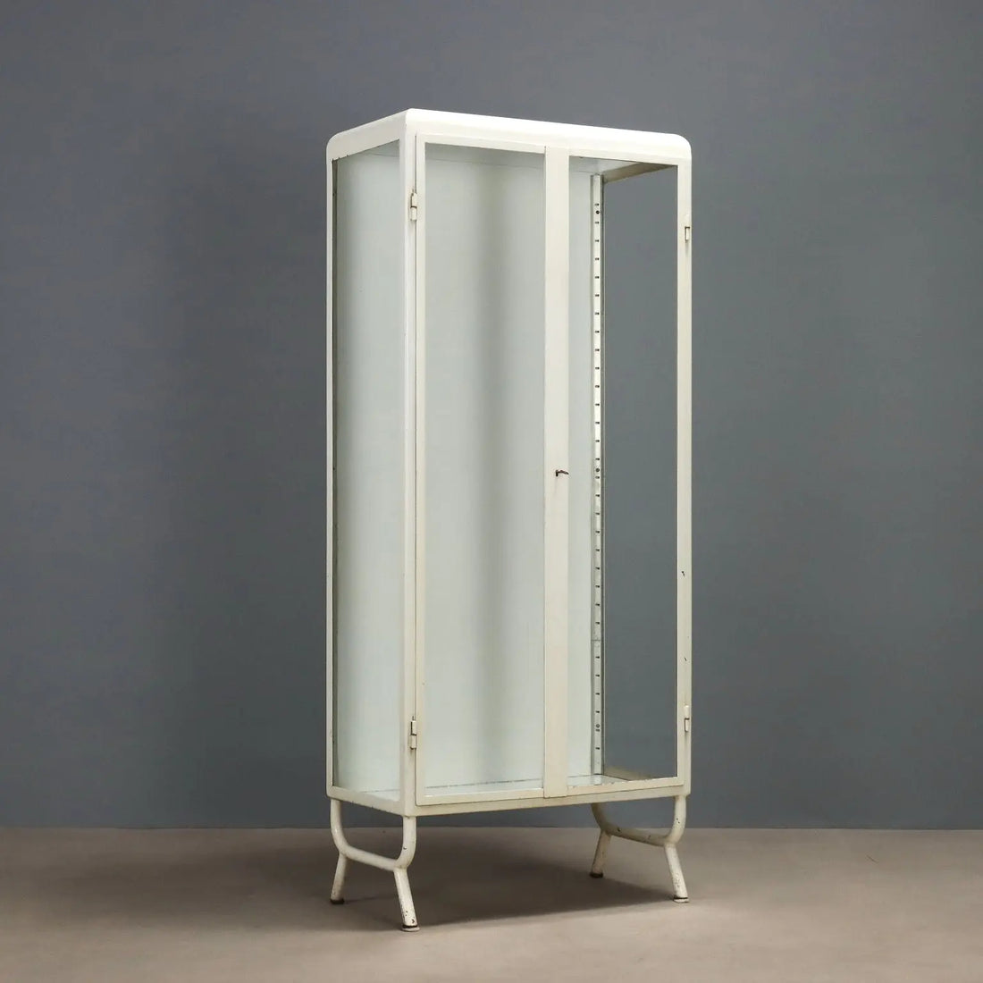 Antique Showcase Enamelled Iron Glass Italy XX Century - Italy, Early XX Century | Antiques | Bookcases & Showcases