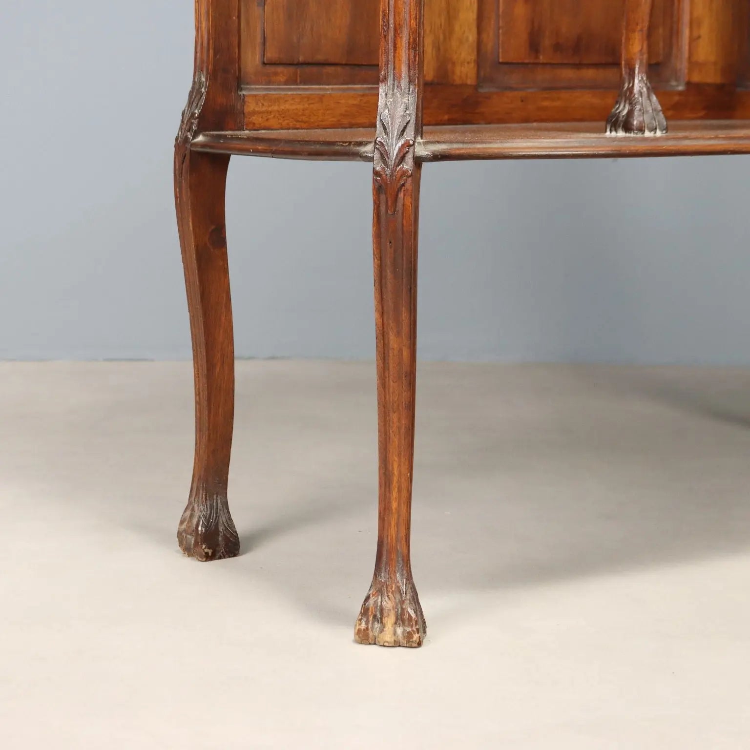 Antique Etagere Walnut Glass Italy XIX Century