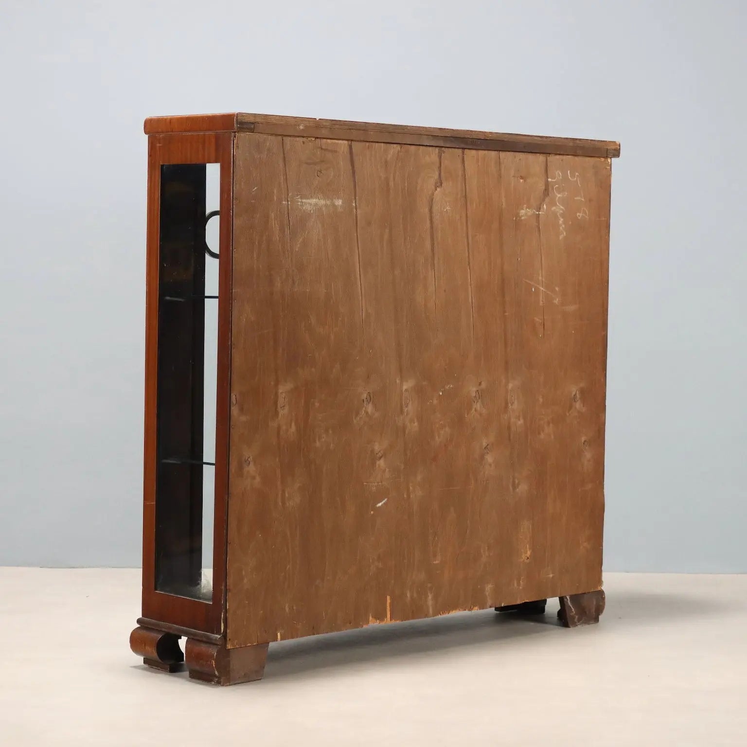 Antique Showcase Art Déco Mahogany Veneer Italy XX Century