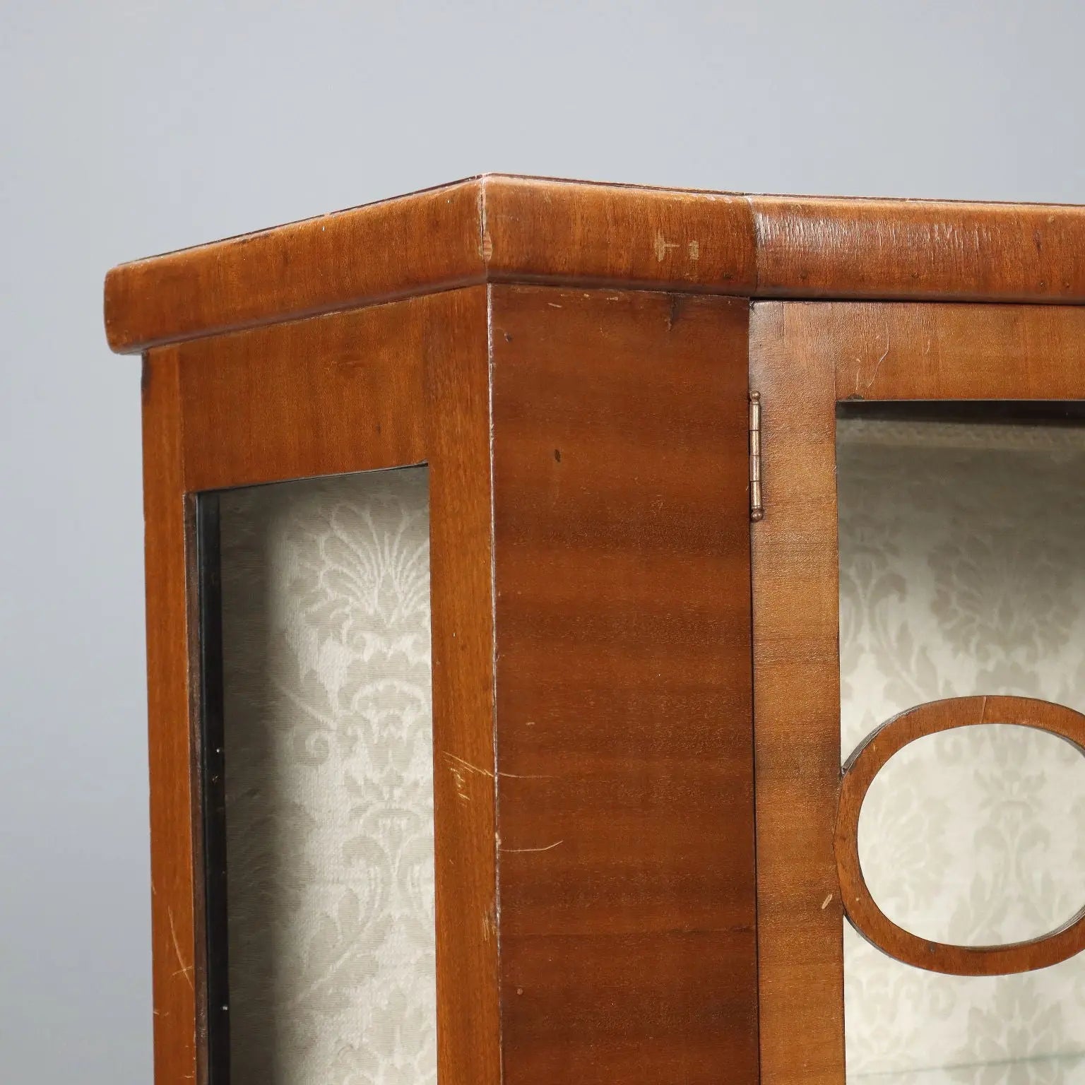 Antique Showcase Art Déco Mahogany Veneer Italy XX Century