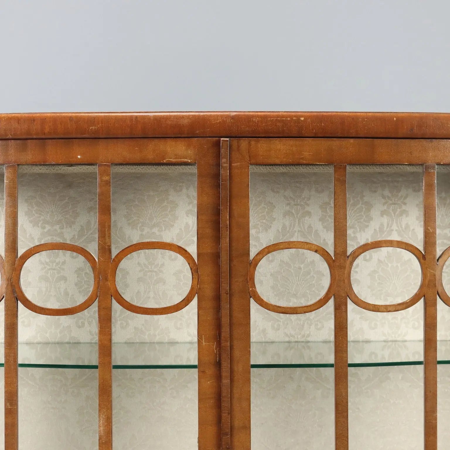 Antique Showcase Art Déco Mahogany Veneer Italy XX Century