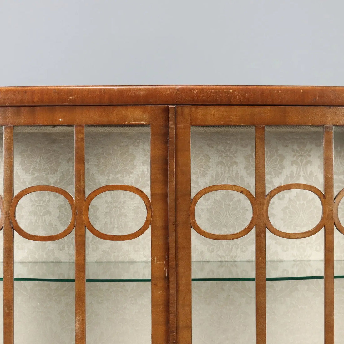Antique Showcase Art Déco Mahogany Veneer Italy XX Century