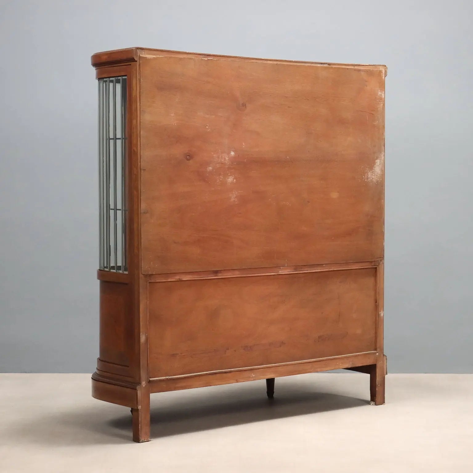 Antique Display Cabinet Mahogany Veneer Italy XX Century