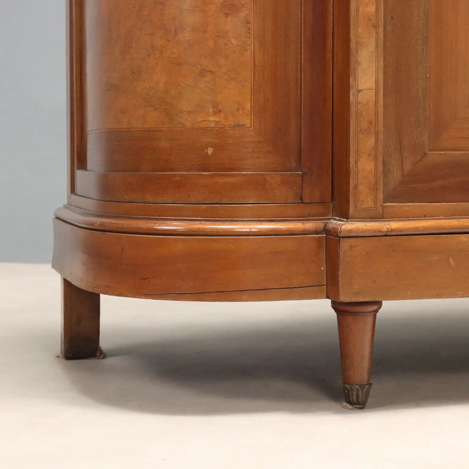 Antique Display Cabinet Mahogany Veneer Italy XX Century