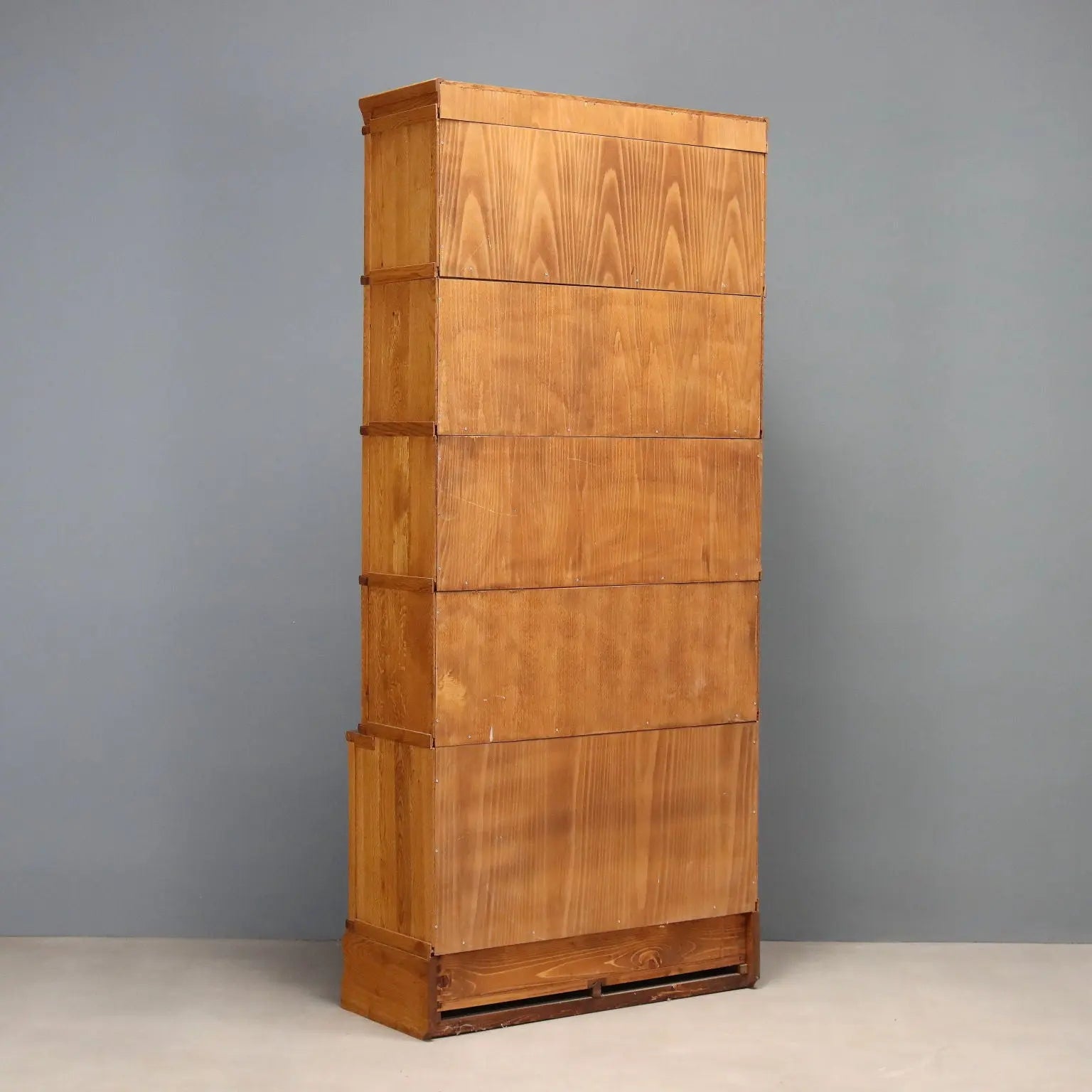 Antique Barrister Bookcase Oak Metal United Kingdom XX Century