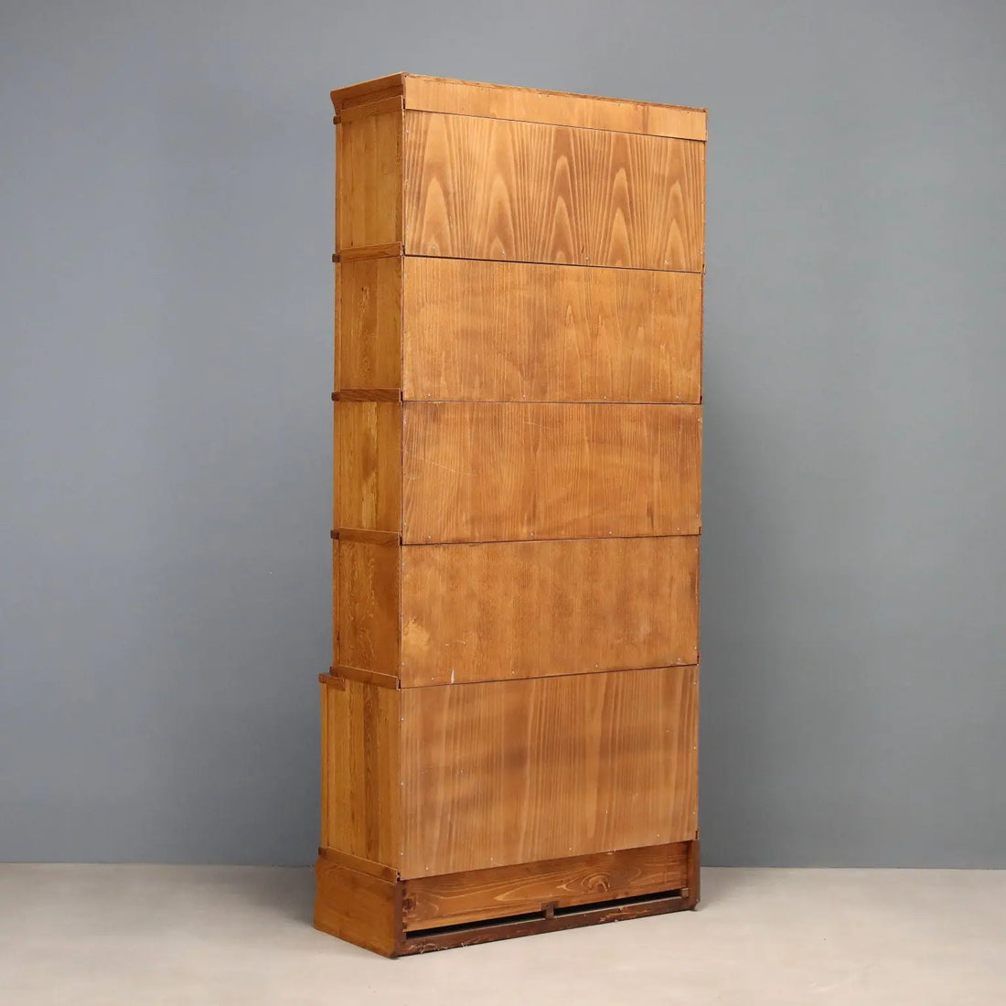 Antique Barrister Bookcase Oak Metal United Kingdom XX Century