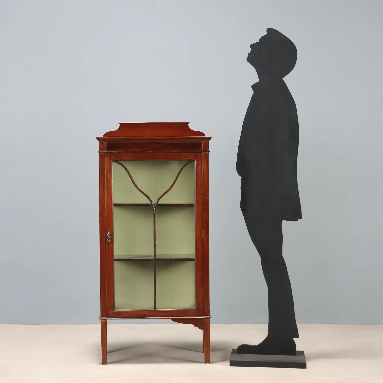 Antique Display Cabinet Art Nouveau Maple Italy XX Century