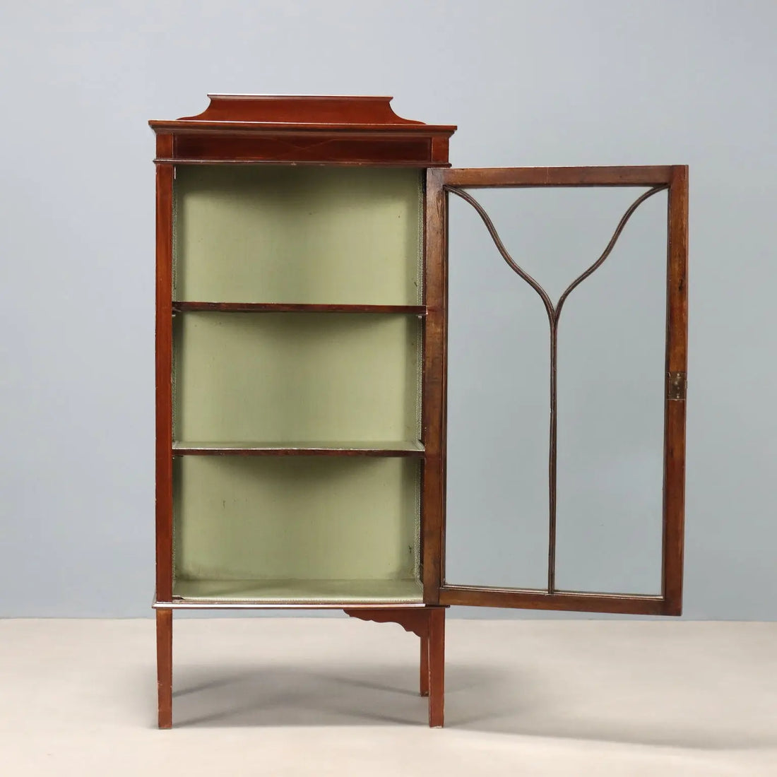 Antique Display Cabinet Art Nouveau Maple Italy XX Century