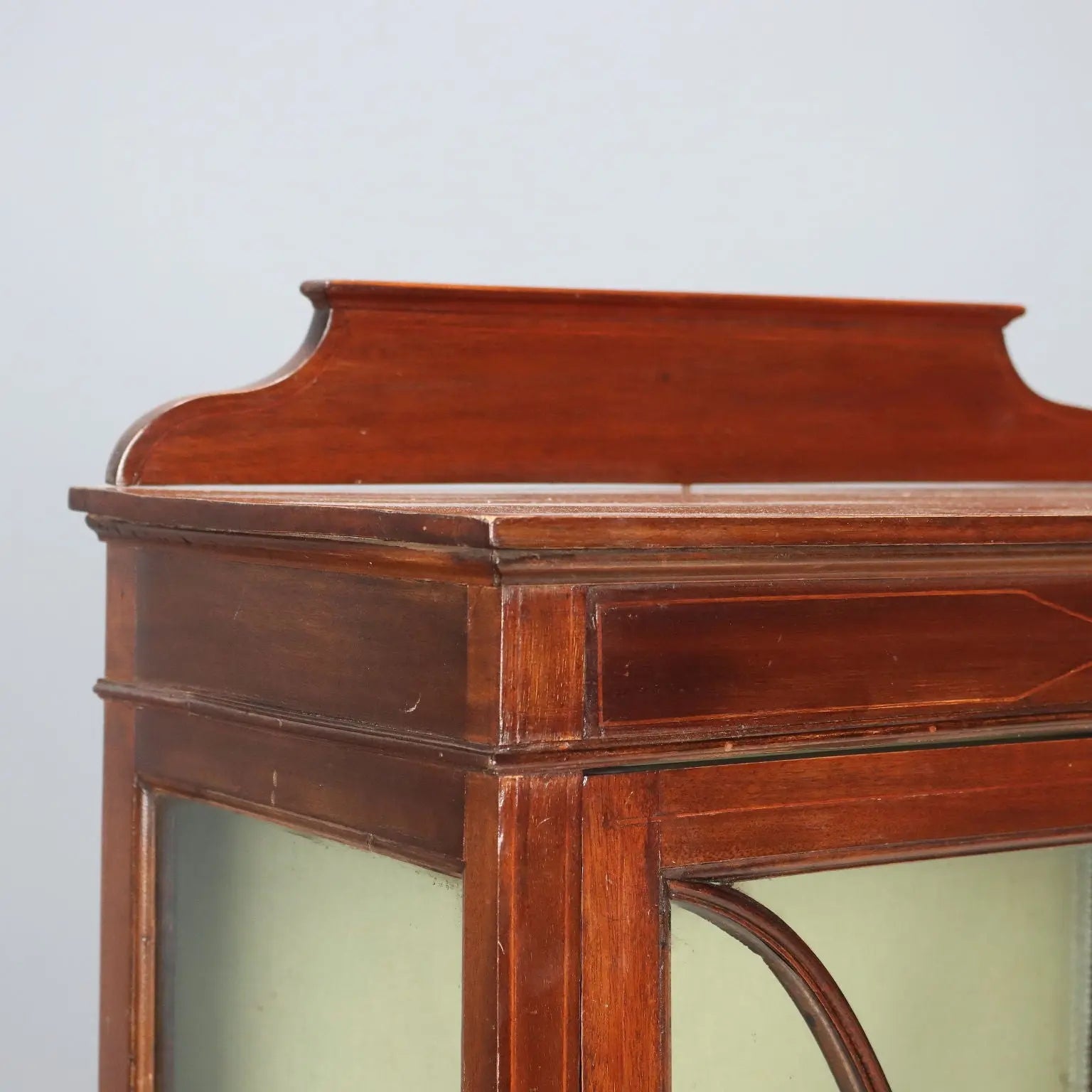Antique Display Cabinet Art Nouveau Maple Italy XX Century