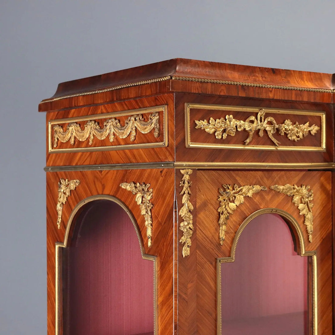 Antique Bookcase Bois de Violette Bronze XIX Century