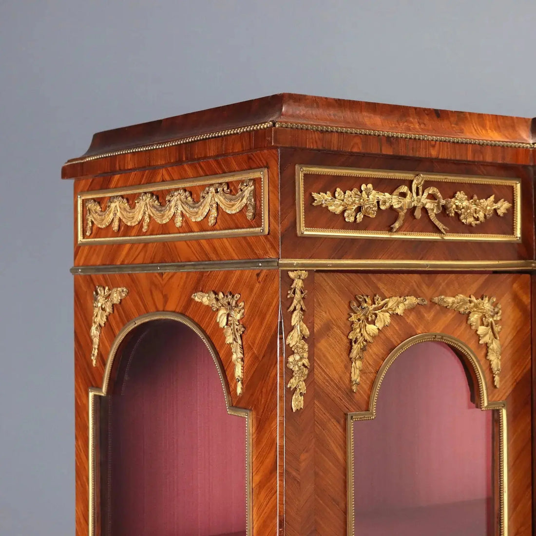 Antique Bookcase Bois de Violette Bronze XIX Century
