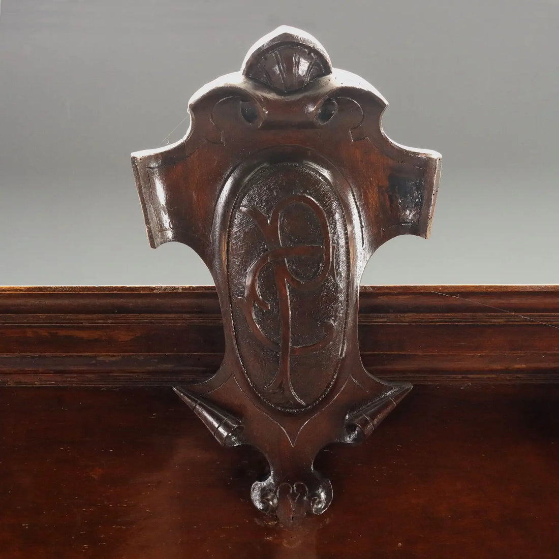 Italian Walnut Display Cabinet Late 19th Century
