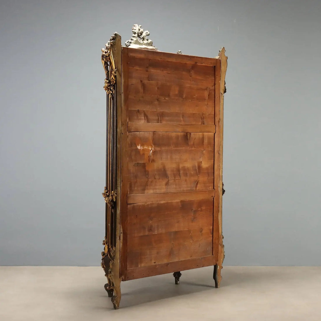 Antique Baroque Showcase Carved Wood Italy XIX Century