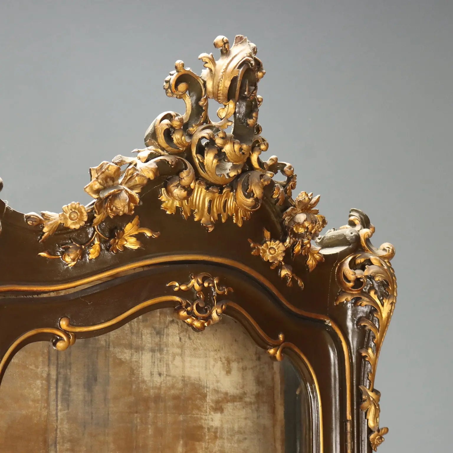 Antique Baroque Showcase Carved Wood Italy XIX Century