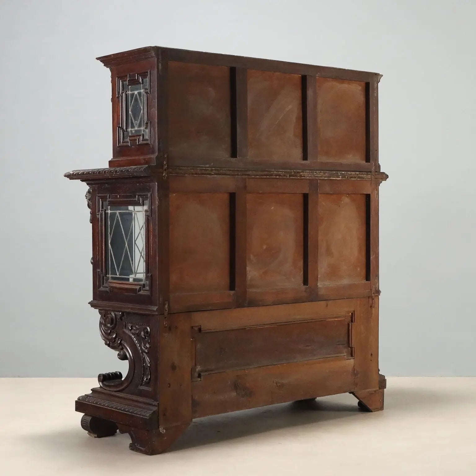 Antique Showcase Neo-Renaissance Style Walnut Late XIX Century