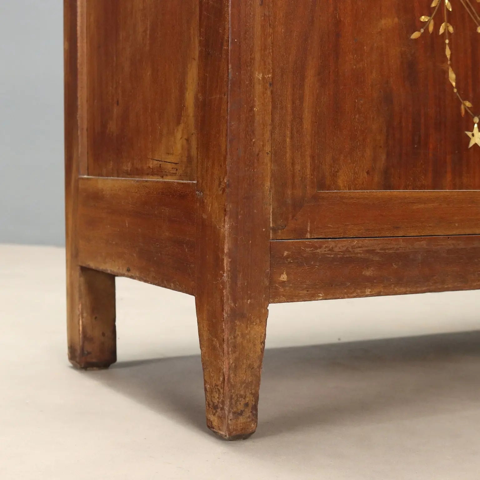 Mahogany Office Cabinet with Stained Glass