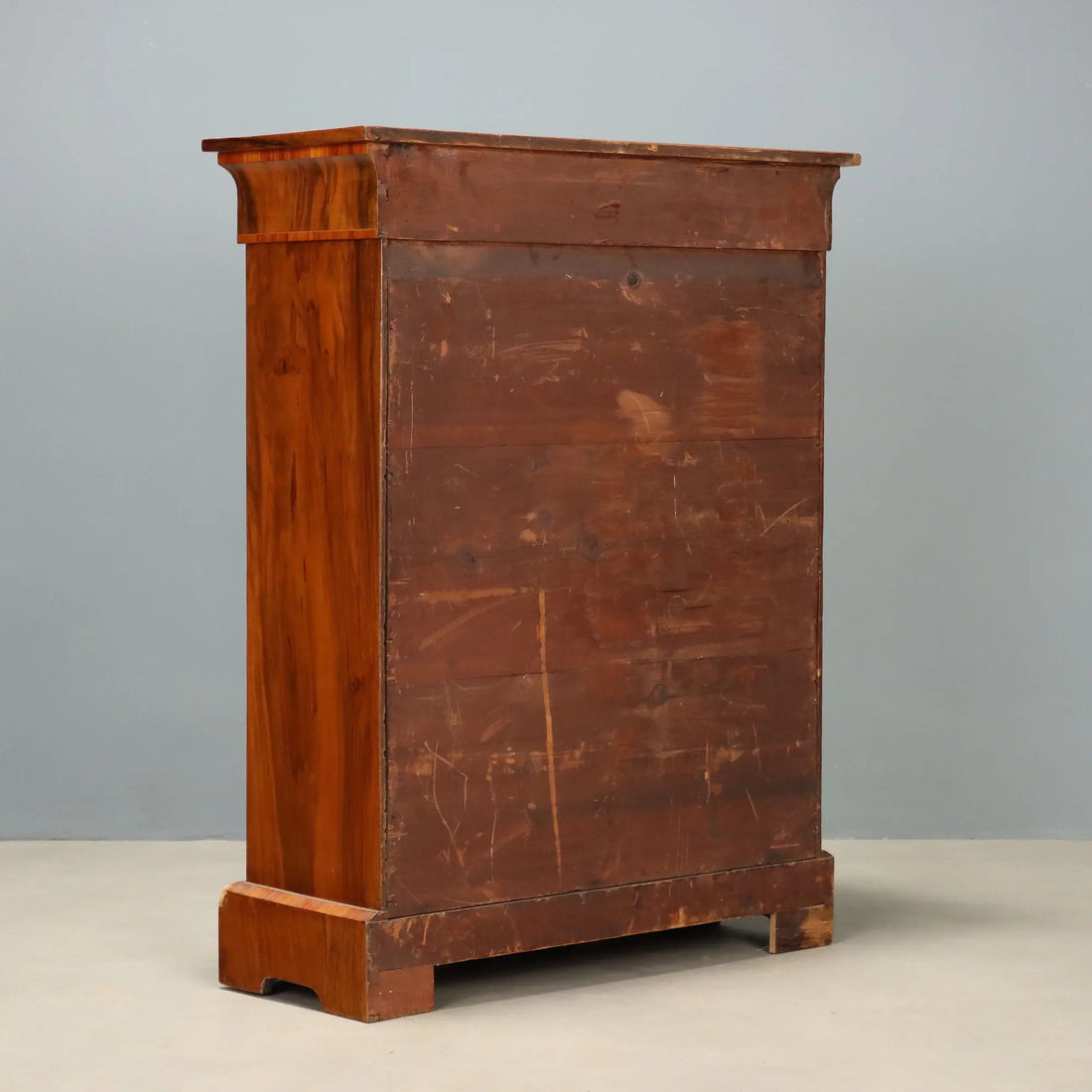 Antique Display Cabinet Walnut Inlays Bronze England XIX Century