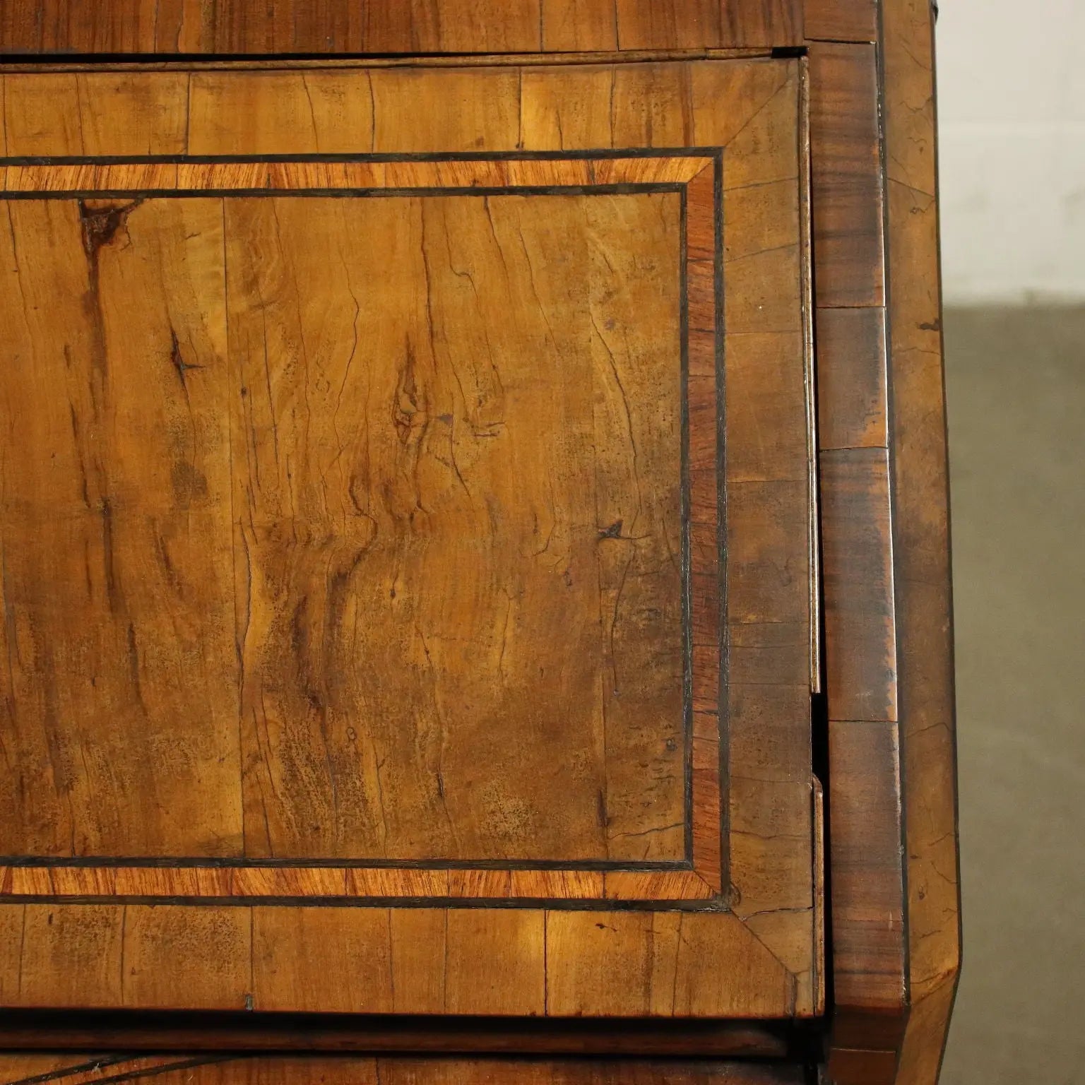Antique Flap Cabinet Baroque Olive Bois de Rose XVIII Century