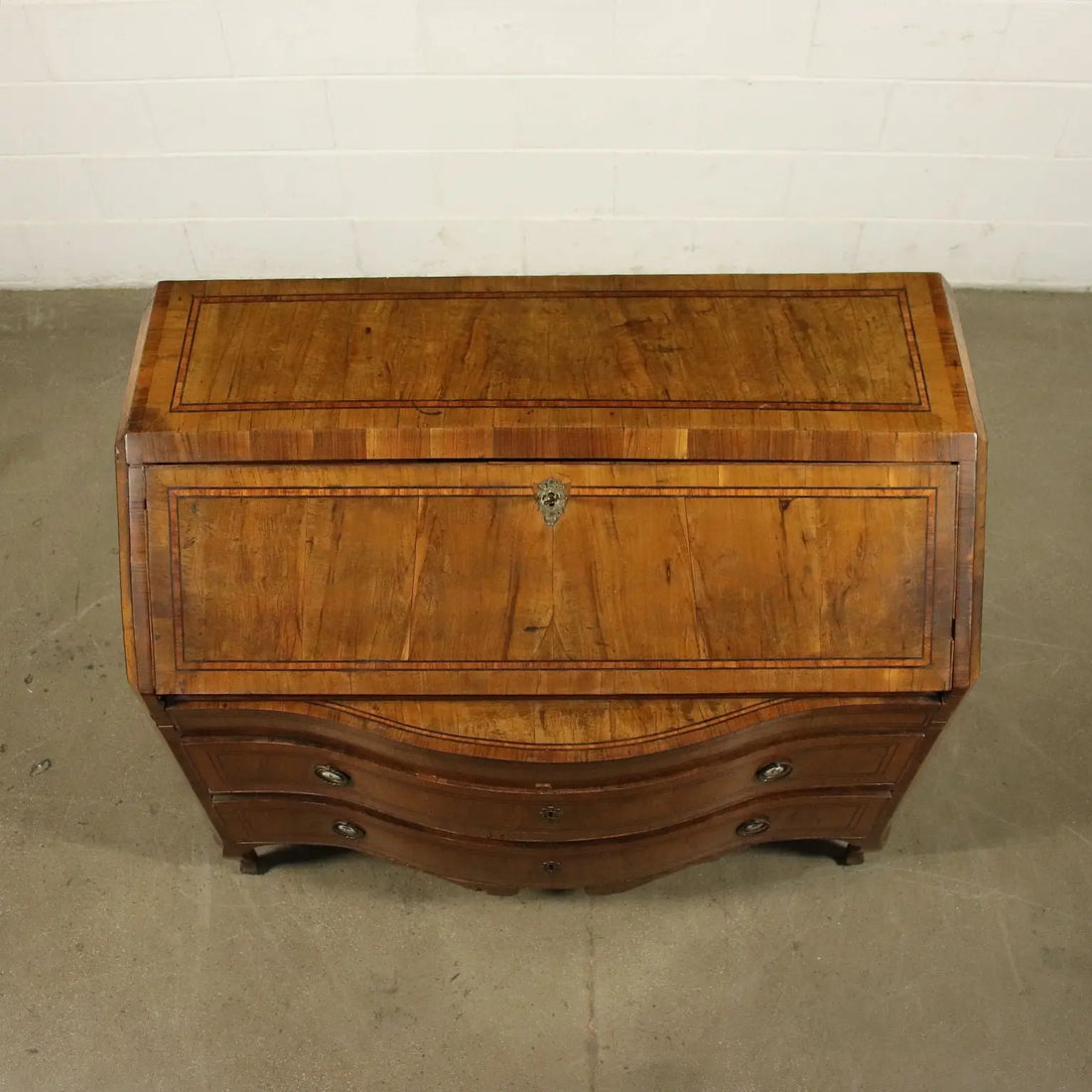 Antique Flap Cabinet Baroque Olive Bois de Rose XVIII Century