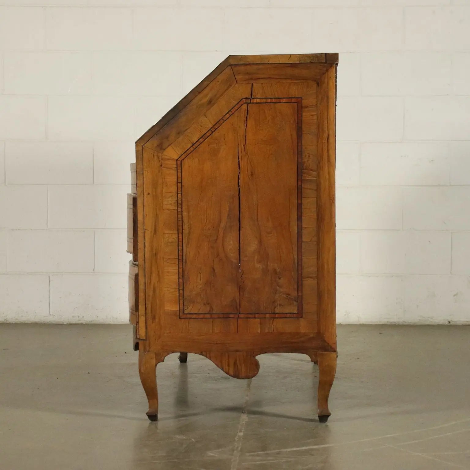 Antique Flap Cabinet Baroque Olive Bois de Rose XVIII Century