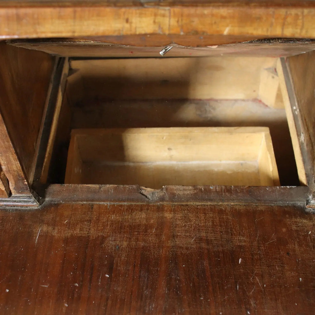 Barocchetto Trumeau Walnut Burl Veneer Mirror Italy 18th Century | Antiques | Drop-Leaf Secretaire & Secretaire