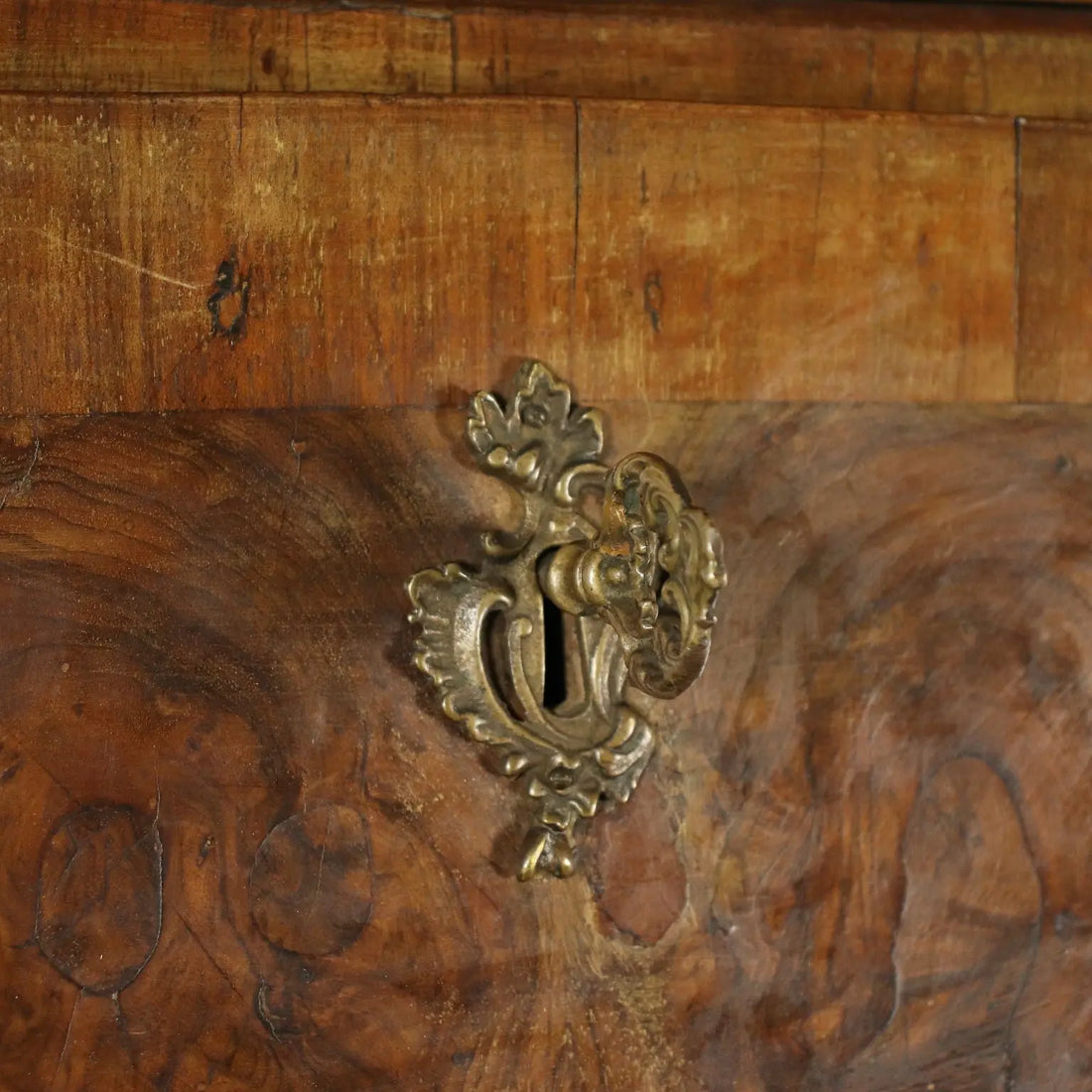 Barocchetto Trumeau Walnut Burl Veneer Mirror Italy 18th Century | Antiques | Drop-Leaf Secretaire & Secretaire