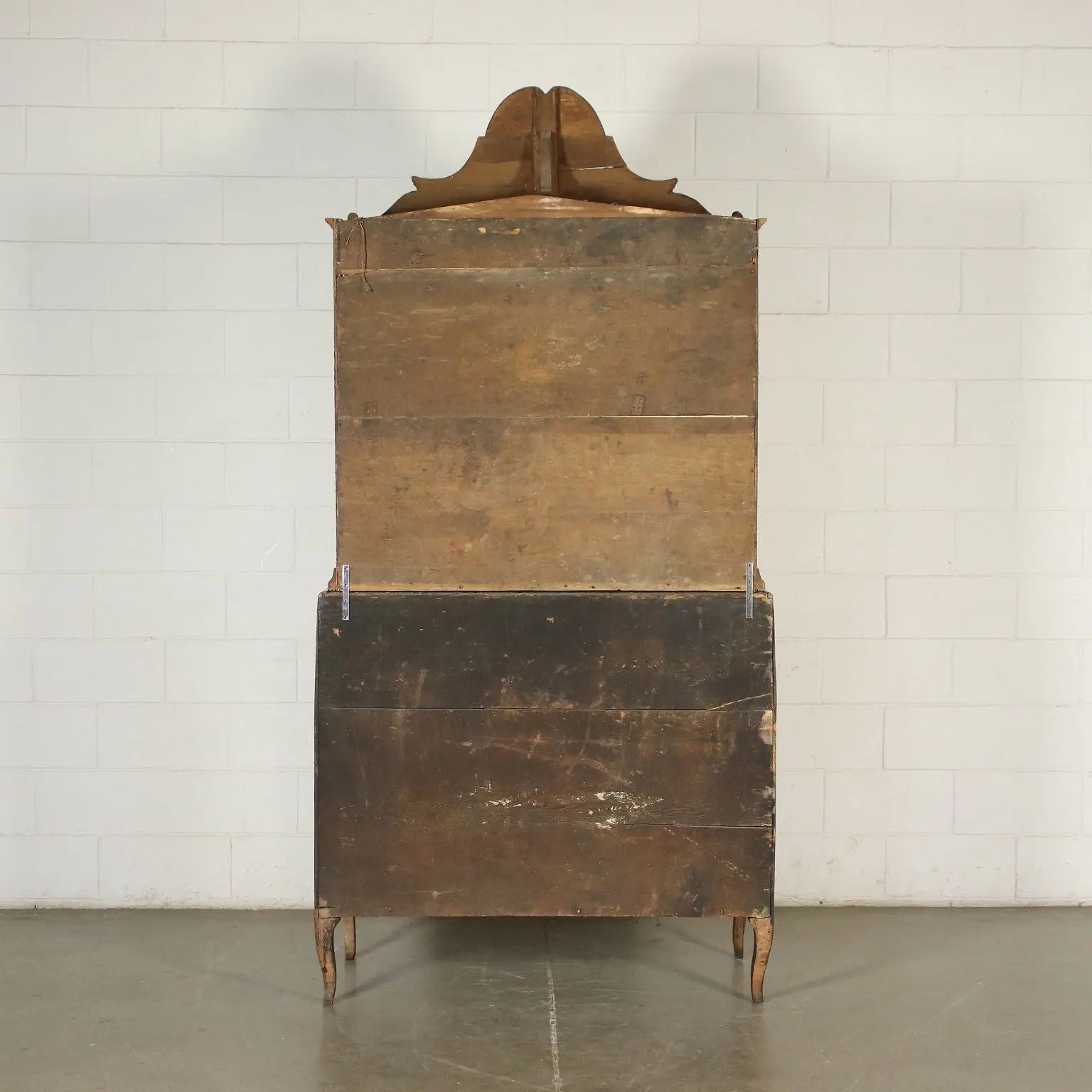 Barocchetto Trumeau Walnut Burl Veneer Mirror Italy 18th Century | Antiques | Drop-Leaf Secretaire & Secretaire
