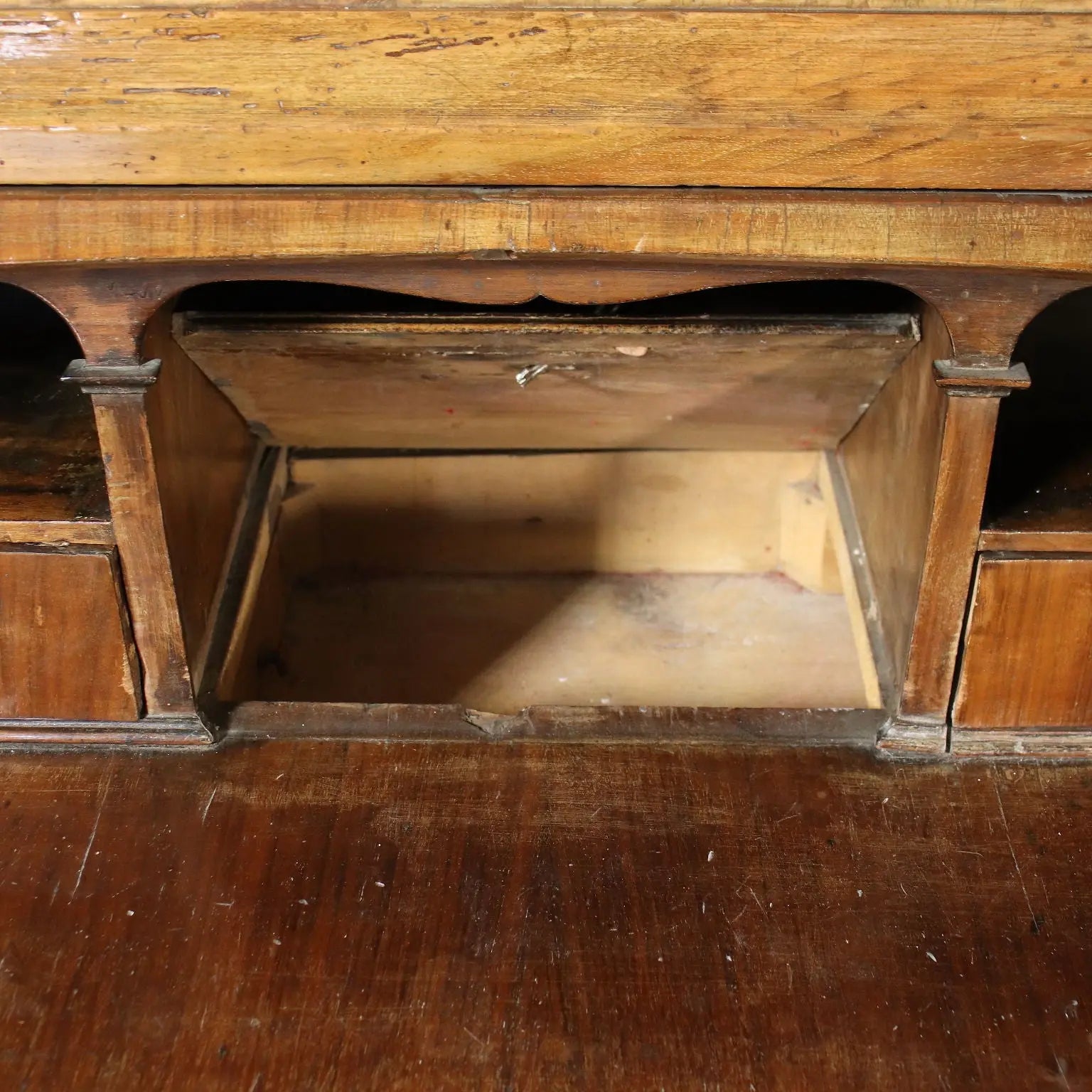 Barocchetto Trumeau Walnut Burl Veneer Mirror Italy 18th Century | Antiques | Drop-Leaf Secretaire & Secretaire