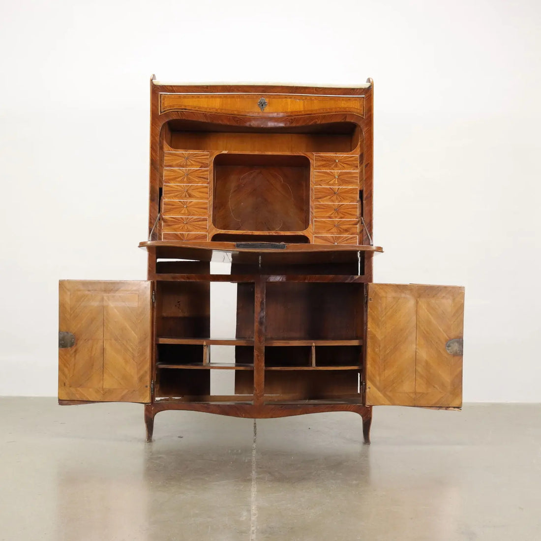 Ancient Secrétaire Mahogany and Fir Italy XVIII Century - Third Quarter XVIII Century | Antiques | Drop-Leaf Secretaire & Secretaire