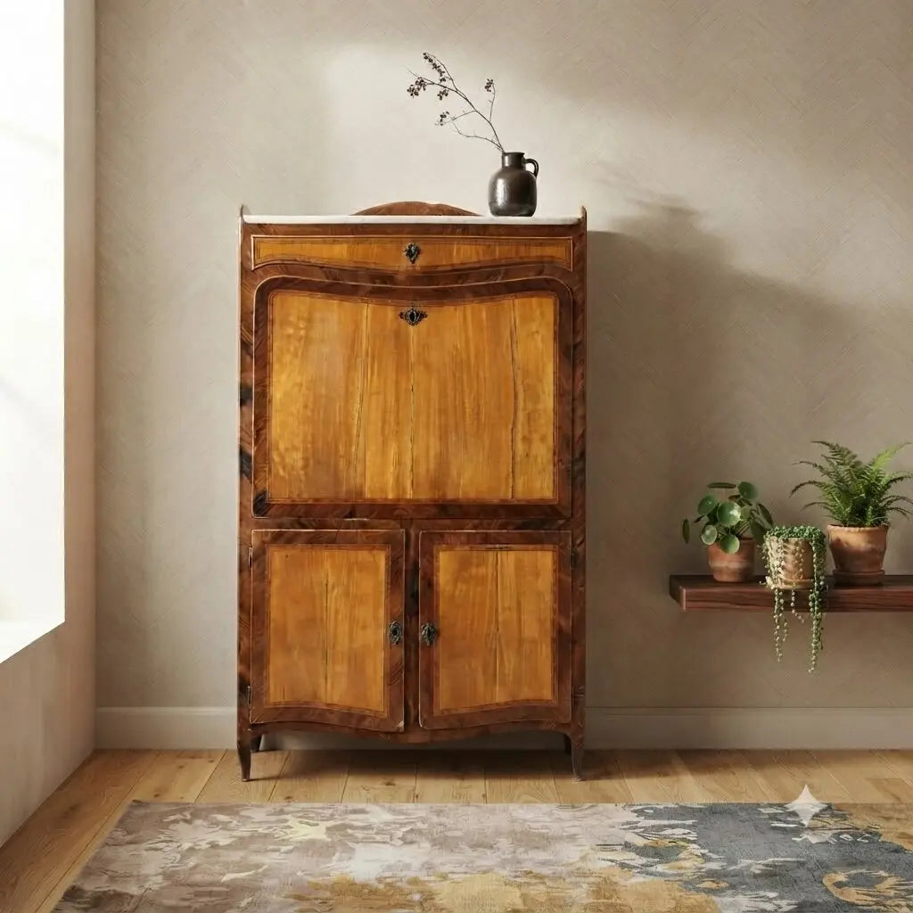 Ancient Secrétaire Mahogany and Fir Italy XVIII Century - Third Quarter XVIII Century | Antiques | Drop-Leaf Secretaire & Secretaire