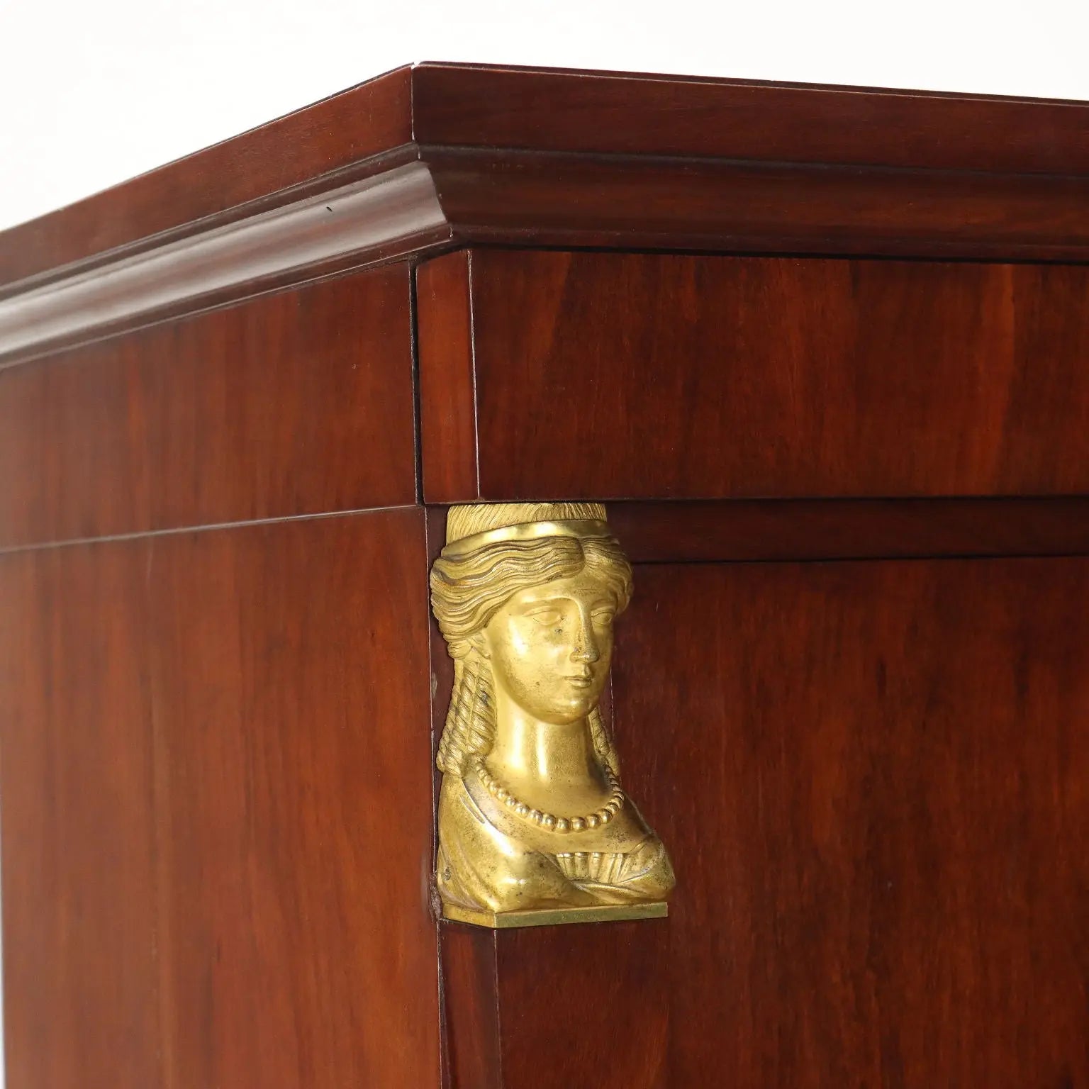 Lombard Empire Secrétaire - Gilded Bronze 19th Century